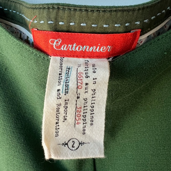 Anthropologie Cartonnier Charlie Pants in Green | Size 2 - Picture 4 of 5
